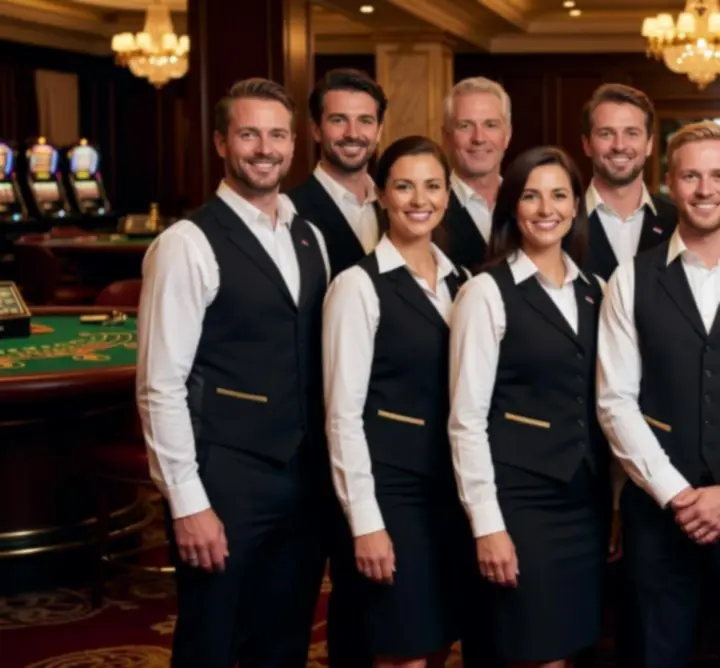 Het professionele blackjackdealerteam van DELTA ARANA