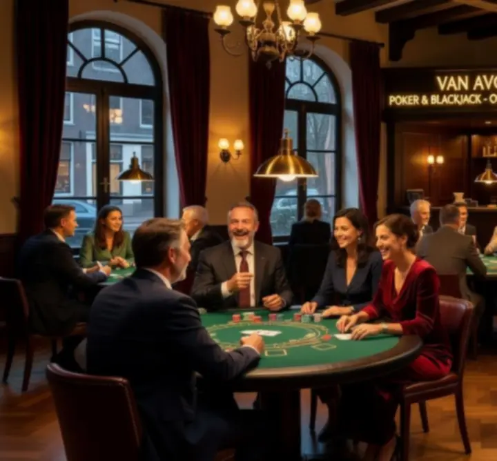 Sfeervolle foto-impressie van eerdere poker- en blackjackevents.